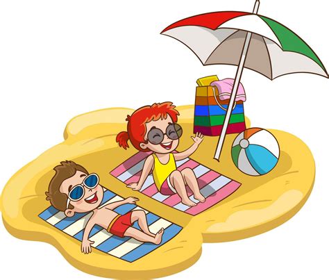 sunbathing clipart